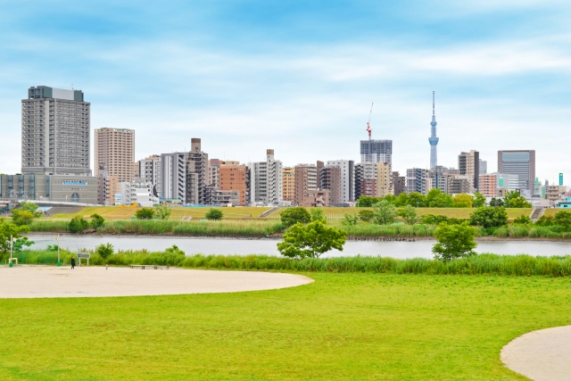 足立区の街並み